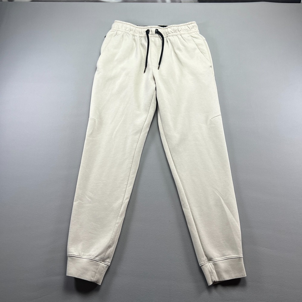Member's Mark Everyday Active Jogger Pants Women Small Beige Stretch Tapered Leg